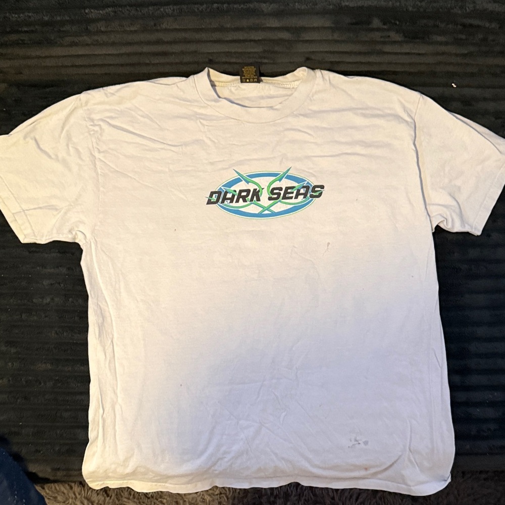 Dark Seas White Graphic Tee for Men